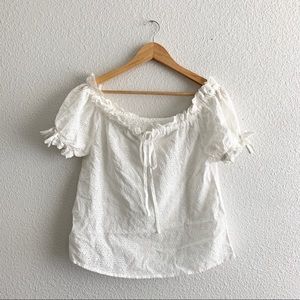Small White Cotton Summer Blouse